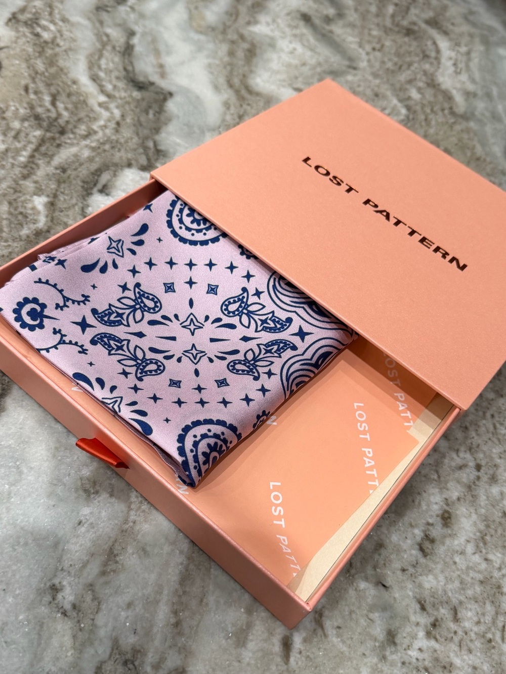 Pink Bandana-Print Silk Wrap